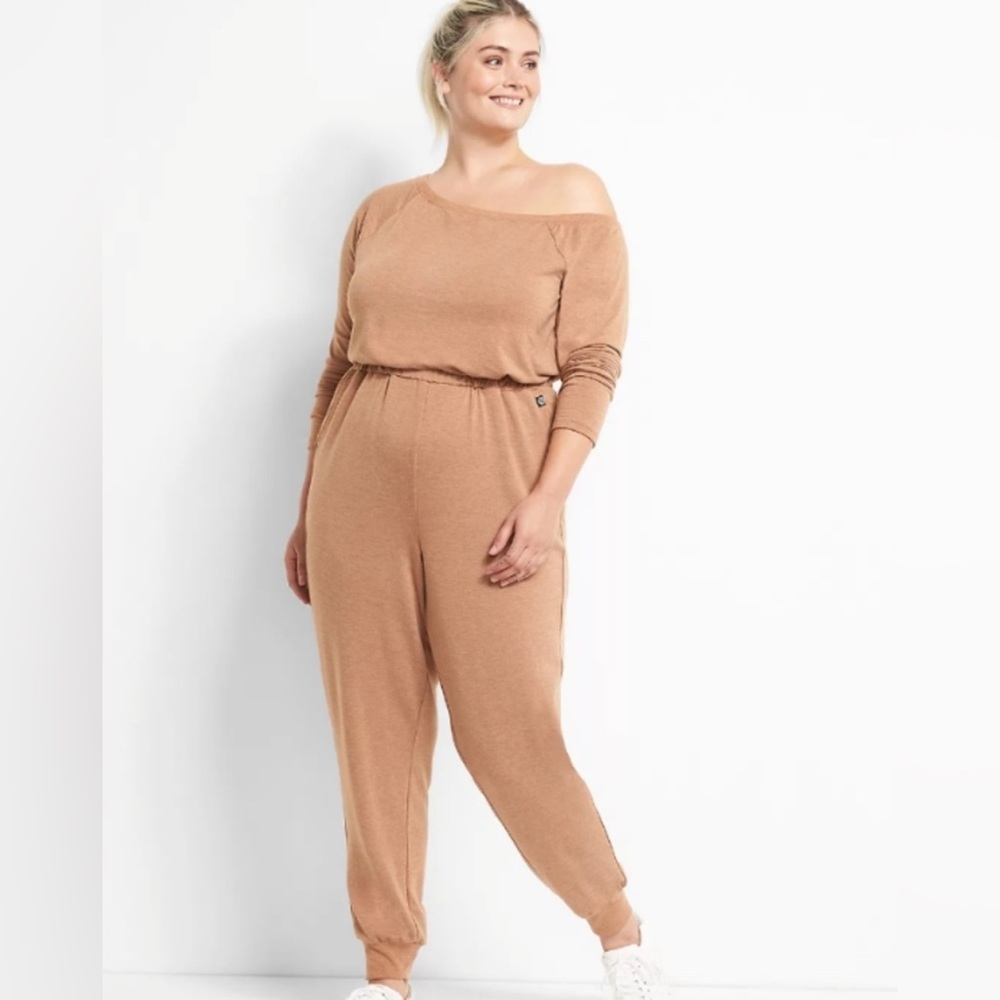 Serra Camel Colored Soft Romper - Size XL